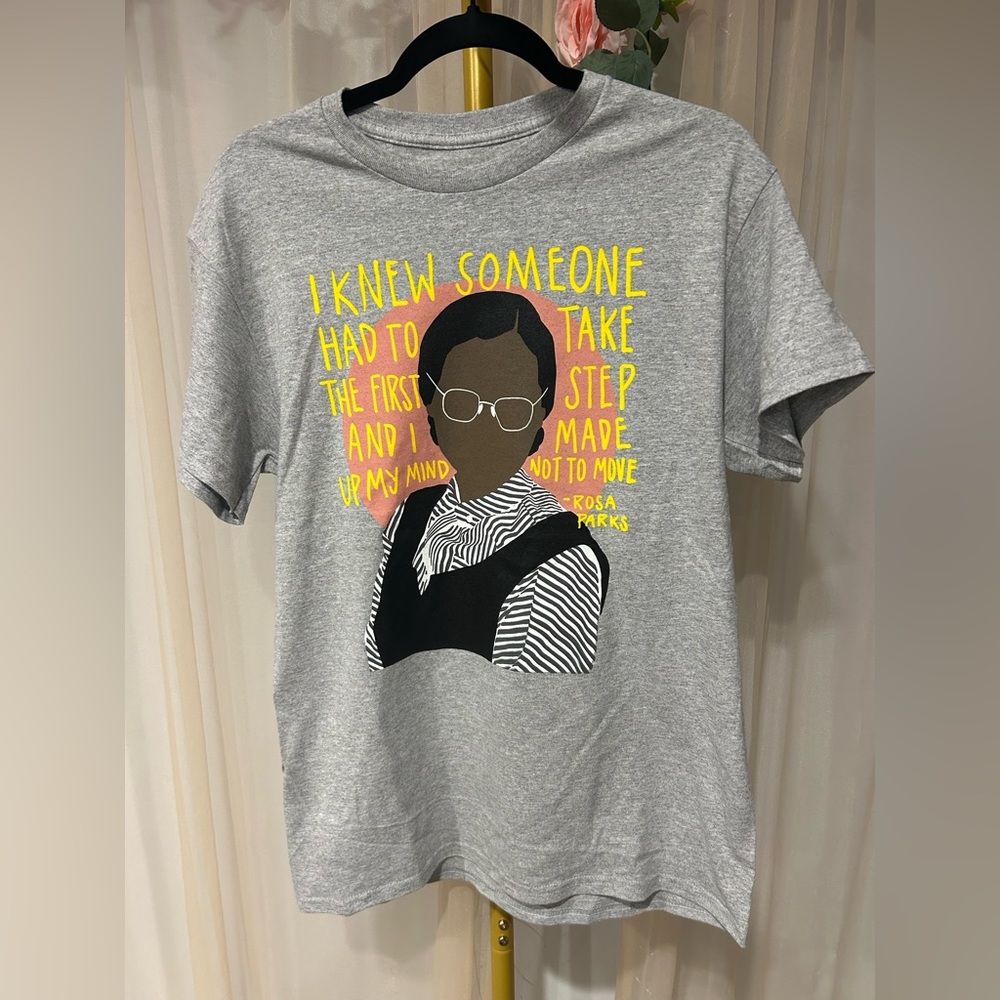 Rosa Parks Graphic Tee Gray Medium New